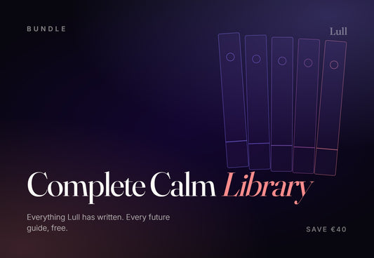 The Complete Calm Library — cover. Five book spines leaning together.