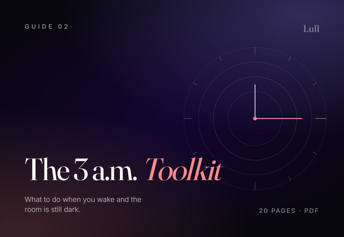 The 3 a.m. Toolkit — cover. A clock face with its hands at three.